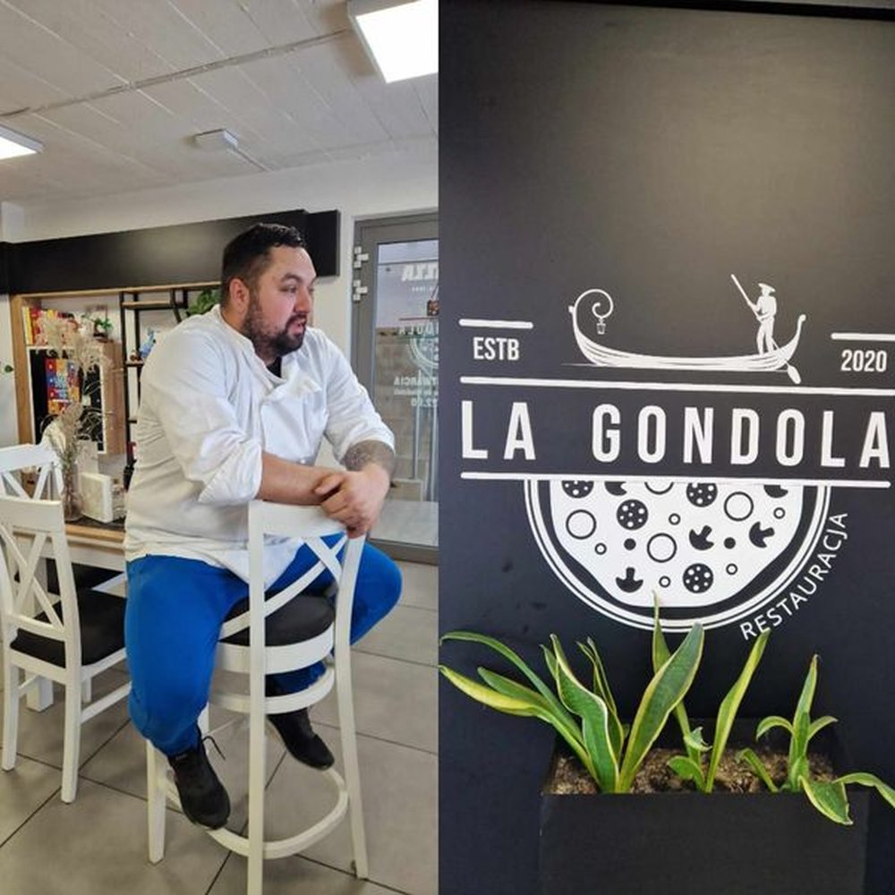 Na zdjęciu znajduje się szef restauracji La Gondola.